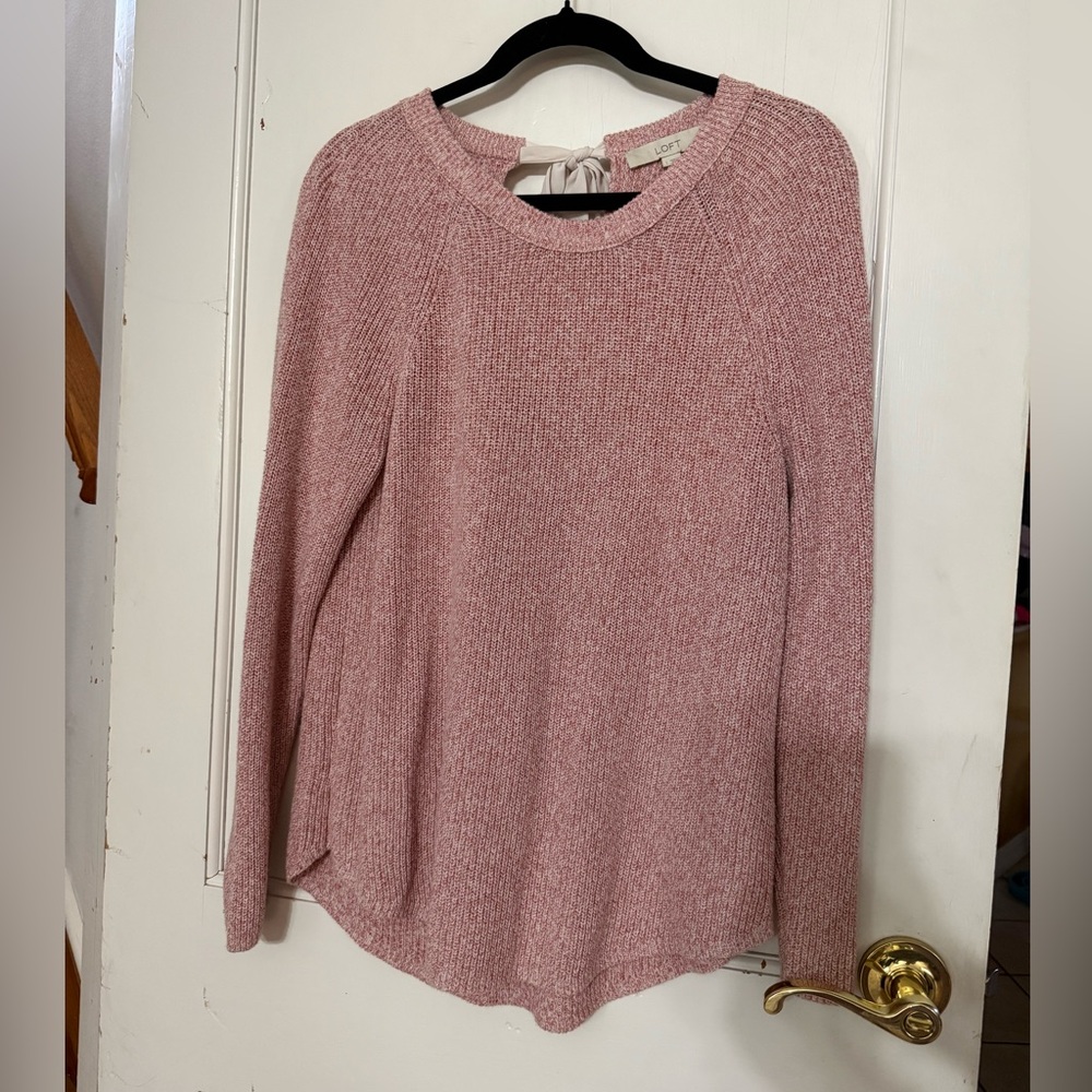 LOFT Blush Textured Pullover